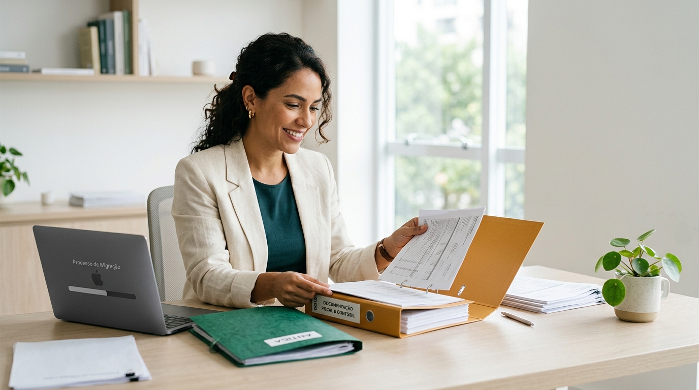 Empreendedora migrando a contabilidade da empresa com tranquilidade no atendimento online da Alvera
